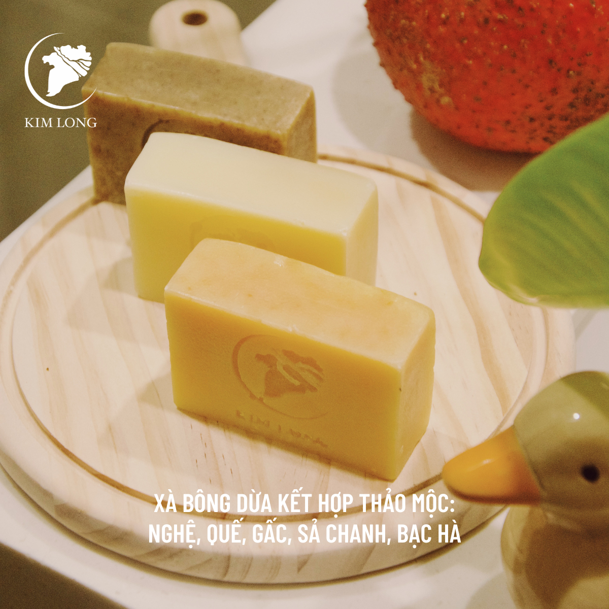 Xà bông dừa handmade Kim Long – Handmade coconut oil soap, dịu nhẹ, thiên nhiên, an toàn cho mọi loại da – natural & skin-safe