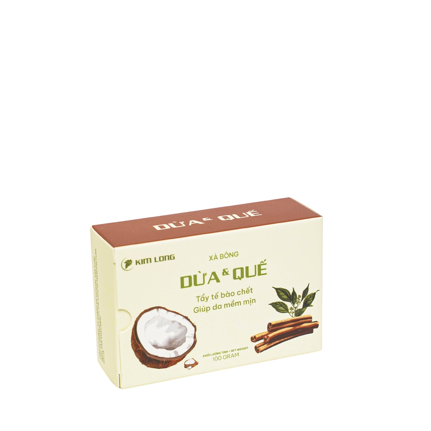 Xà bông dừa quế Kim Long – Handmade coconut soap with cinnamon, 100% thiên nhiên, giúp dưỡng da mềm mại, thơm dịu – natural, soothing & aromatic.