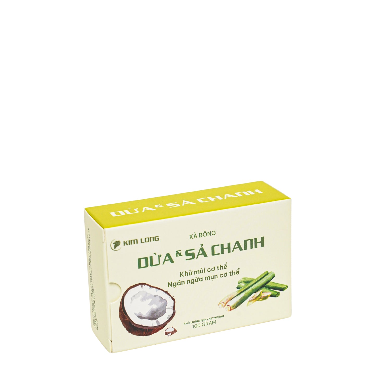 Xà bông dừa sả chanh Kim Long – Handmade coconut soap with lemongrass, 100% thiên nhiên, tươi mát, thanh khiết, an toàn cho mọi loại da – natural, refreshing & gentle.